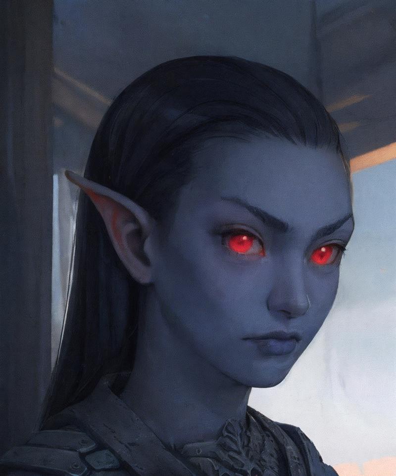 168560-1397264667-1girl, dumner, blue grey skin, red eyes, city, morrowind, fantasy,  armor portrait__lora_morrowind-races_0.8_ _lora_AsahinaHikag.jpg